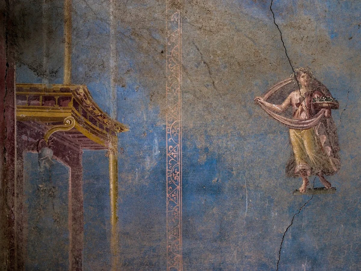 Μπλε τοιχογραφία Πομπηία