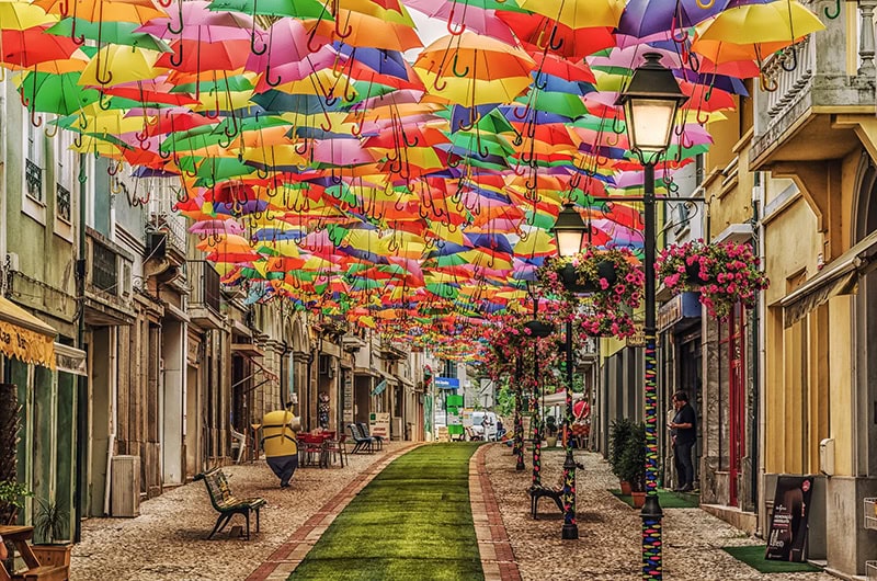 portugal umbrellas